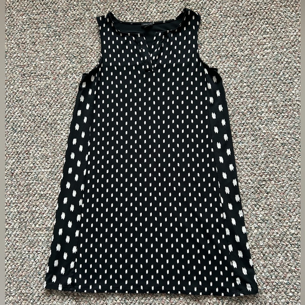 J.JILL size M, midi dress, lightweight, black and white
